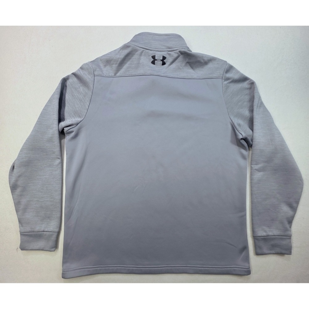 Under Armour Pullover‎ Mens L Black Gray 1/4 Zip Jacket Sweater ColdGear - Picture 9 of 10